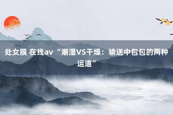   处女膜 在线av “潮湿VS干燥：输送中包包的两种运道”