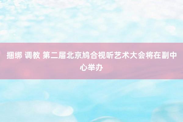   捆绑 调教 第二届北京鸠合视听艺术大会将在副中心举办