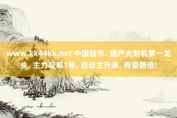   www.kk44kk.net 中国股市: 国产光刻机第一龙头, 主力吸筹1年, 启动主升浪, 有望翻倍!