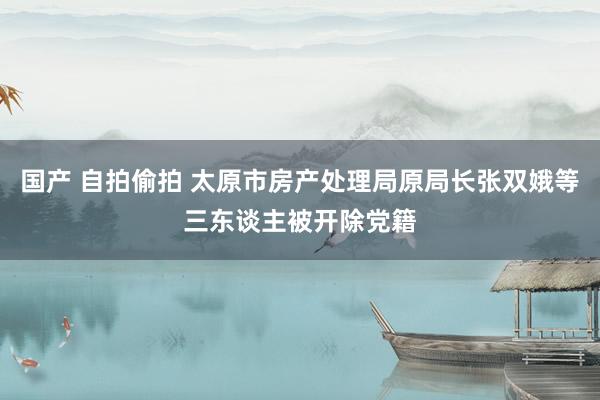   国产 自拍偷拍 太原市房产处理局原局长张双娥等三东谈主被开除党籍