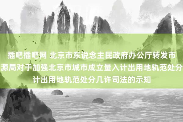   插吧插吧网 北京市东说念主民政府办公厅转发市蓄意委市国土资源局对于加强北京市城市成立量入计出用地轨范处分几许司法的示知